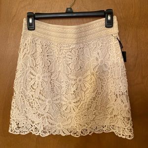 Crochet Cream Skirt